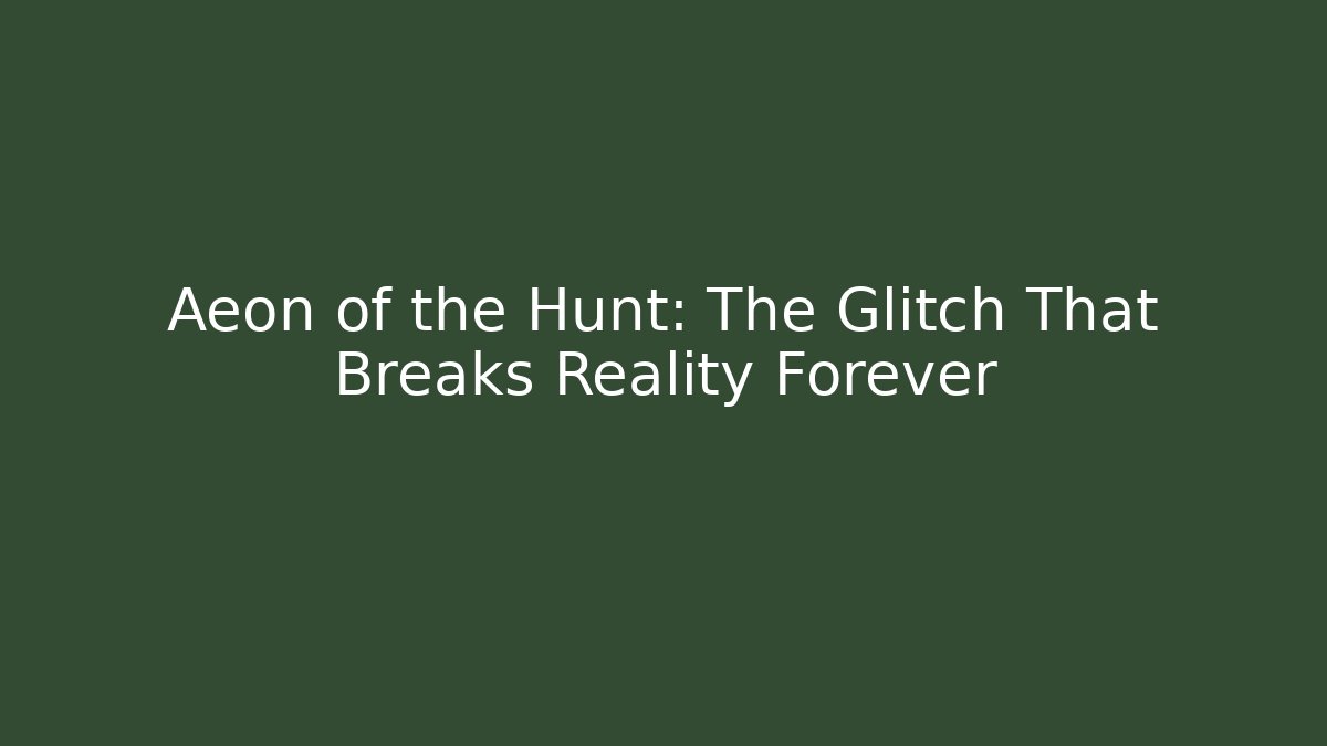 Aeon of the Hunt: The Glitch That Breaks Reality Forever