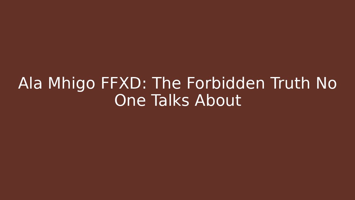 Ala Mhigo FFXD: The Forbidden Truth No One Talks About