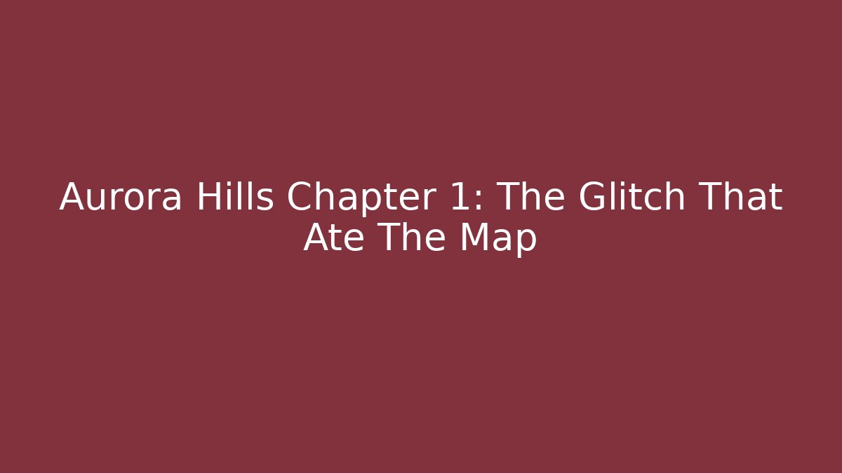 Aurora Hills Chapter 1: The Glitch That Ate The Map