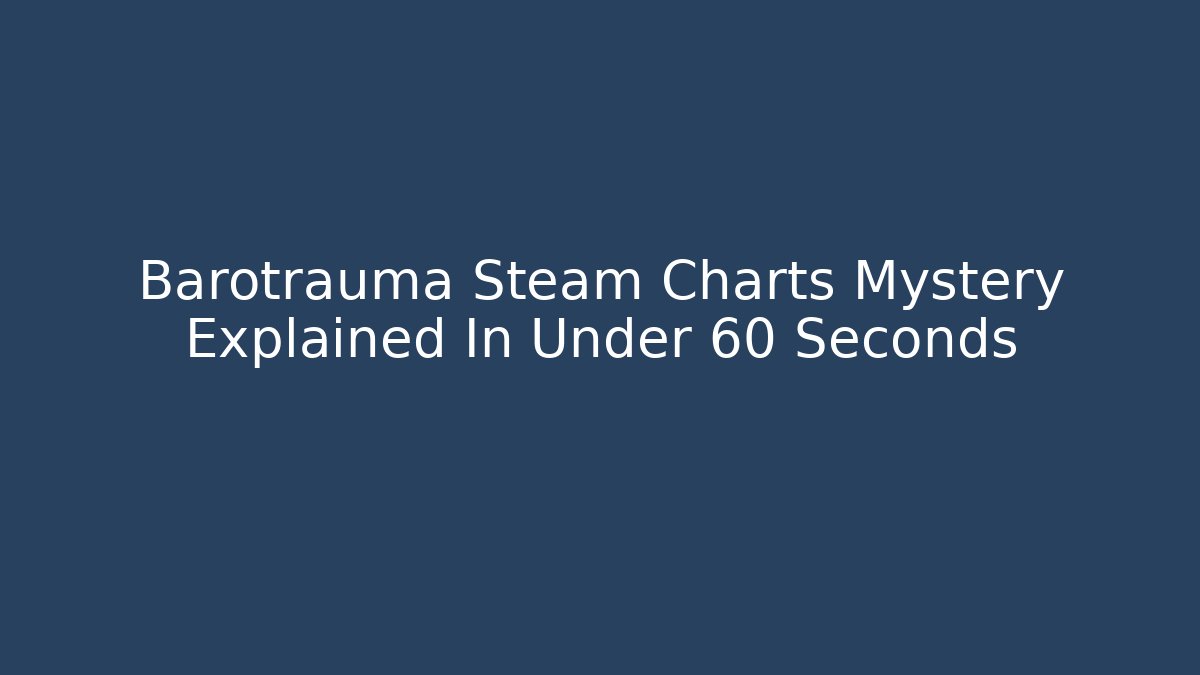 Barotrauma Steam Charts Mystery Explained In Under 60 Seconds