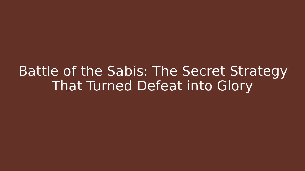 Battle of the Sabis: The Secret Strategy That Turned Defeat into Glory