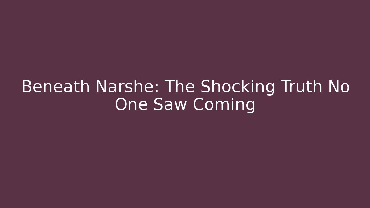 Beneath Narshe: The Shocking Truth No One Saw Coming