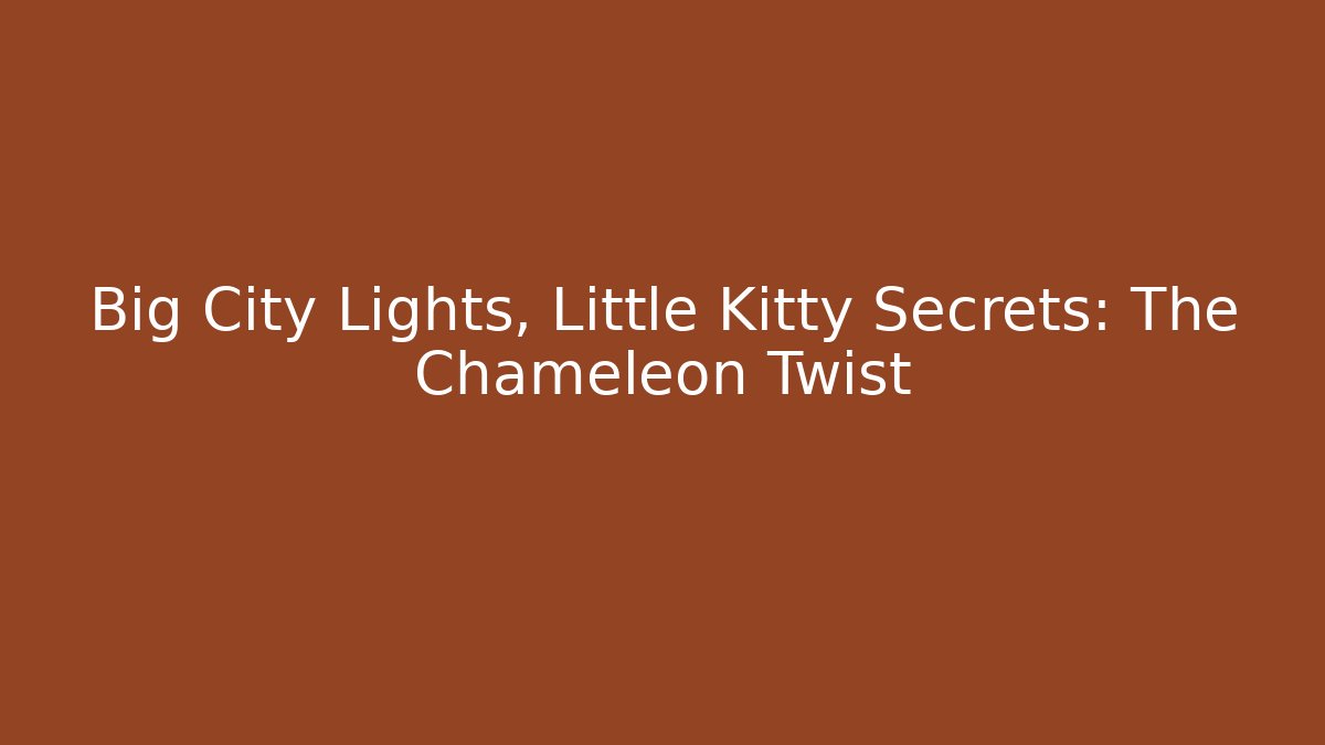 Big City Lights, Little Kitty Secrets: The Chameleon Twist