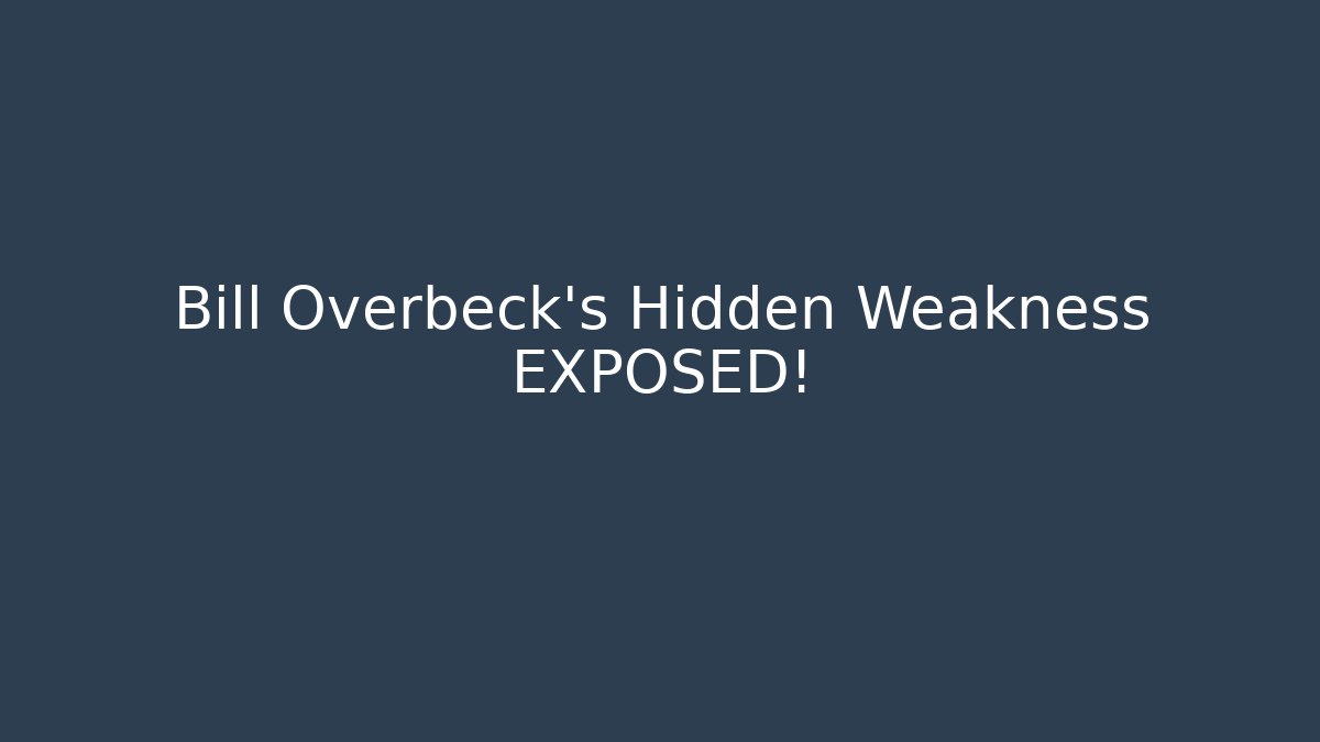 Bill Overbeck's Hidden Weakness EXPOSED! - Método de Aprovação