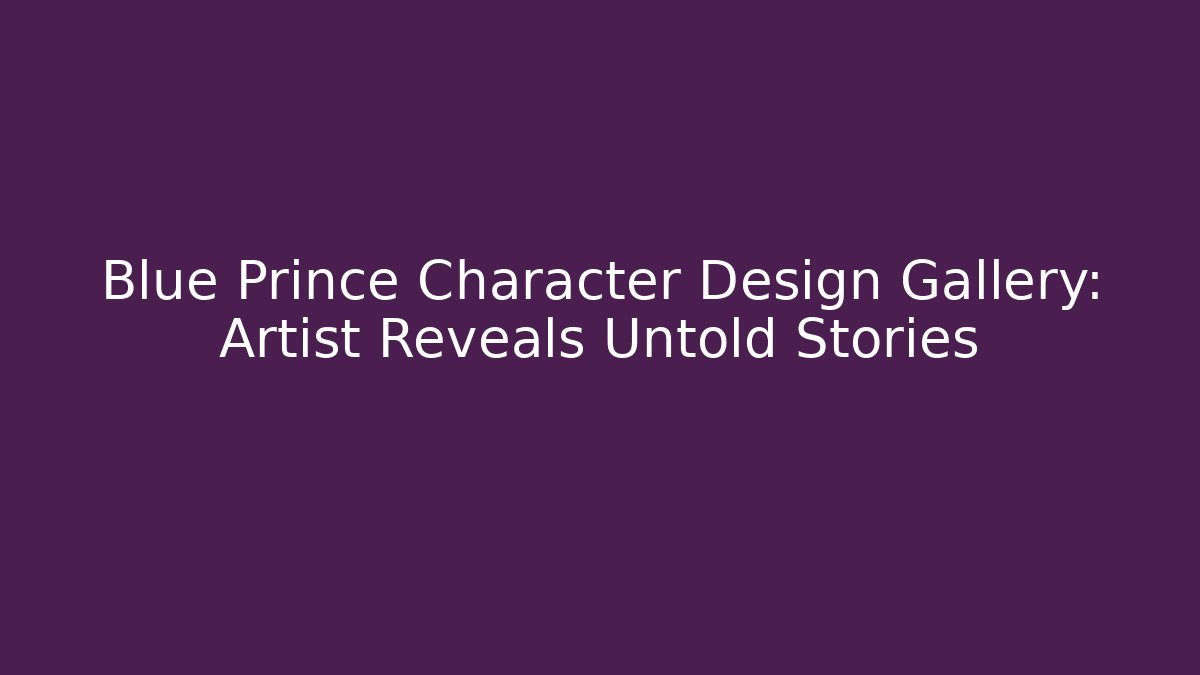 Blue Prince Character Design Gallery: Artist Reveals Untold Stories