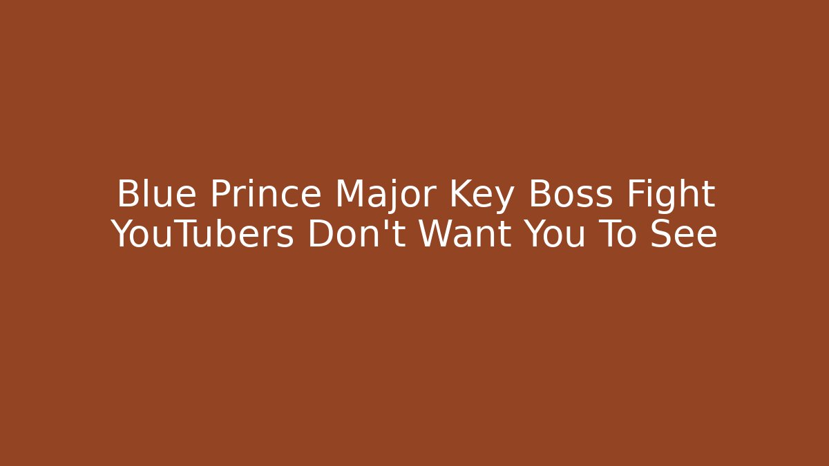 Blue Prince Major Key Boss Fight YouTubers Don't Want You To See