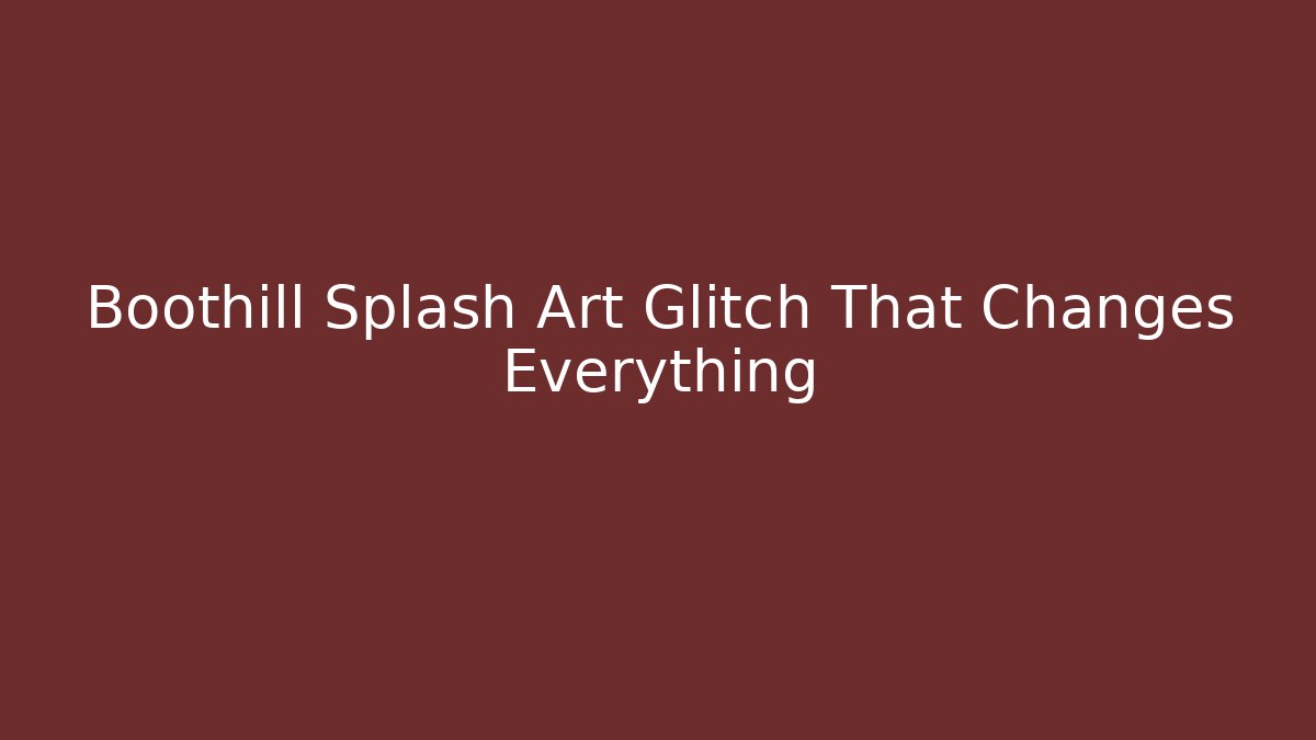 Boothill Splash Art Glitch That Changes Everything