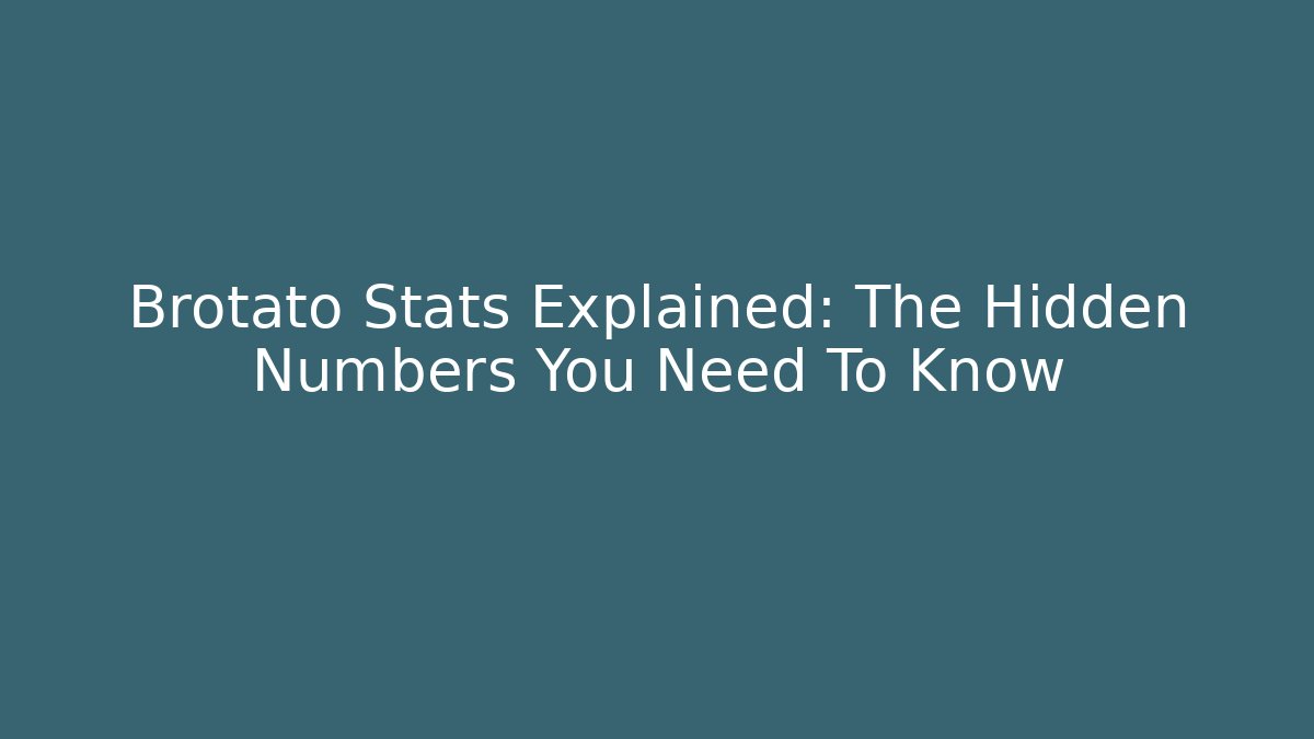 Brotato Stats Explained: The Hidden Numbers You Need To Know