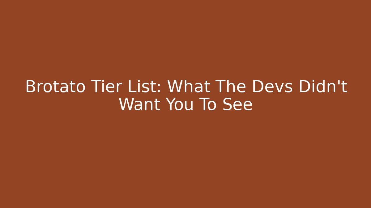 Brotato Tier List: What The Devs Didn't Want You To See