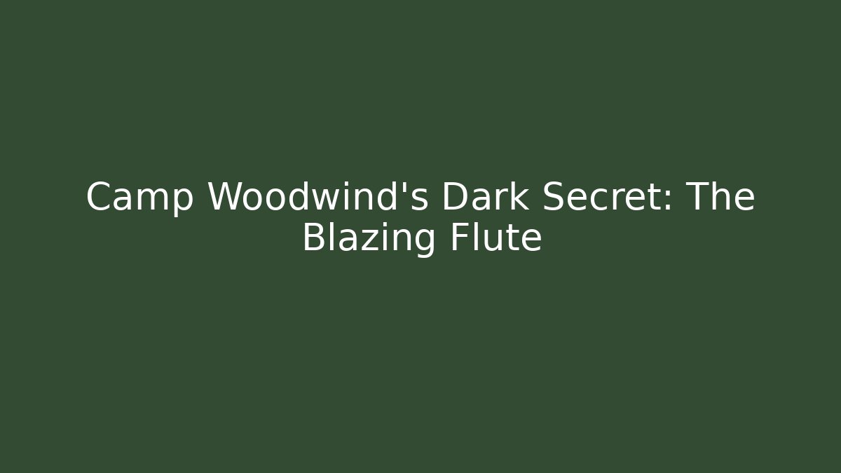 Camp Woodwind's Dark Secret: The Blazing Flute