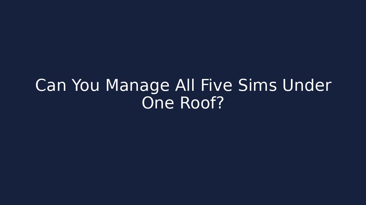 Can You Manage All Five Sims Under One Roof? - Método de Aprovação