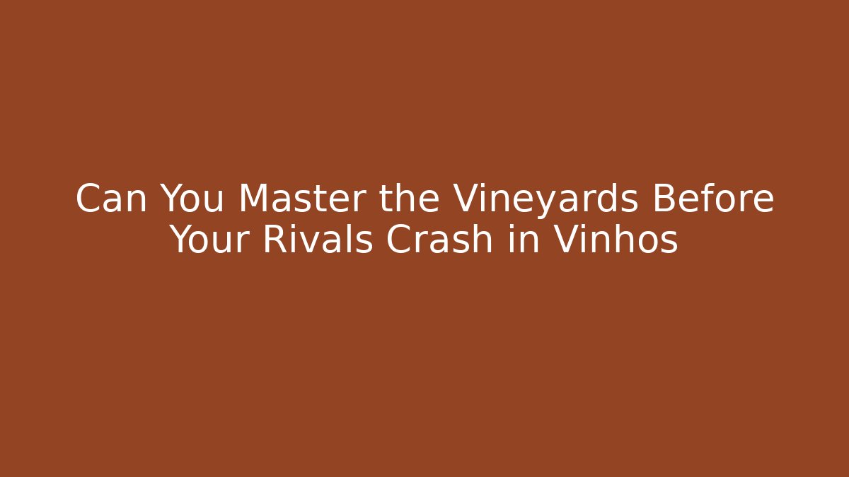 Can You Master the Vineyards Before Your Rivals Crash in Vinhos