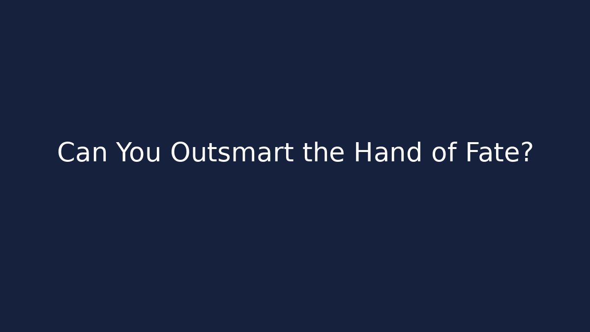 Can You Outsmart the Hand of Fate?