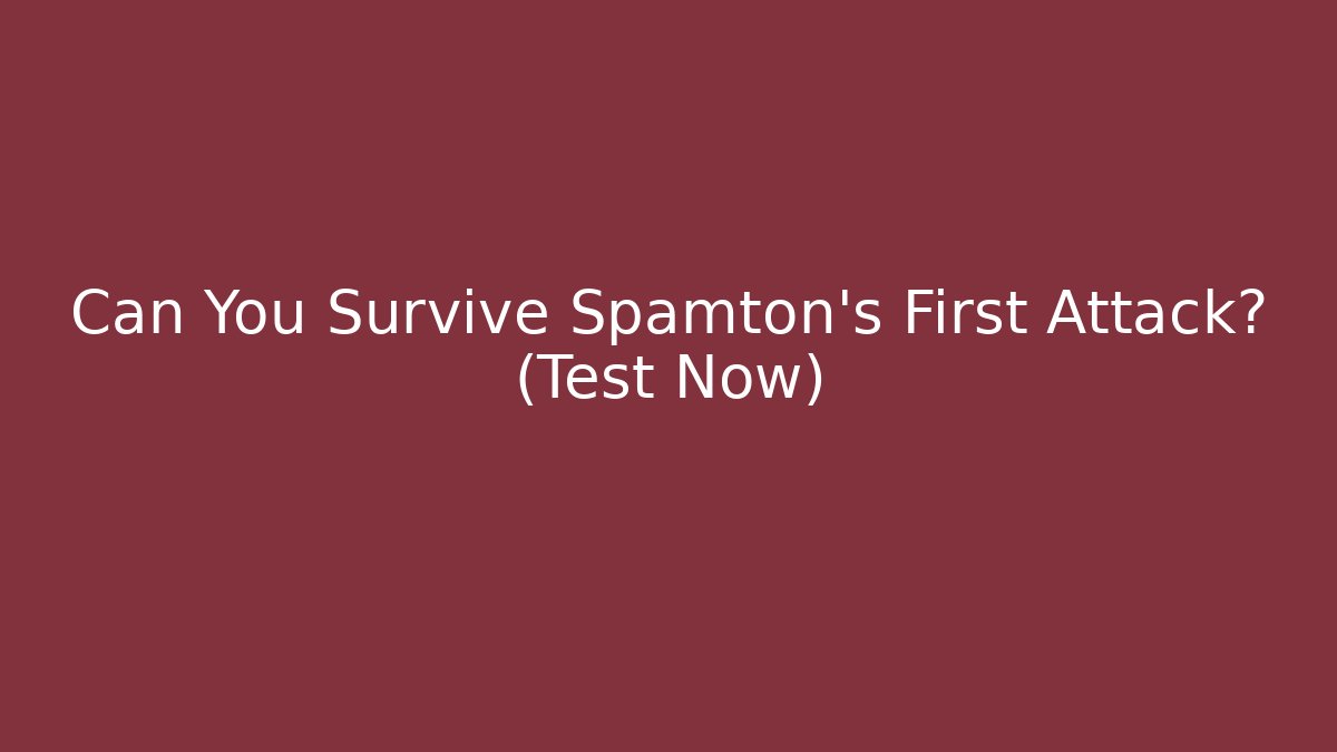 Can You Survive Spamton's First Attack? (Test Now)