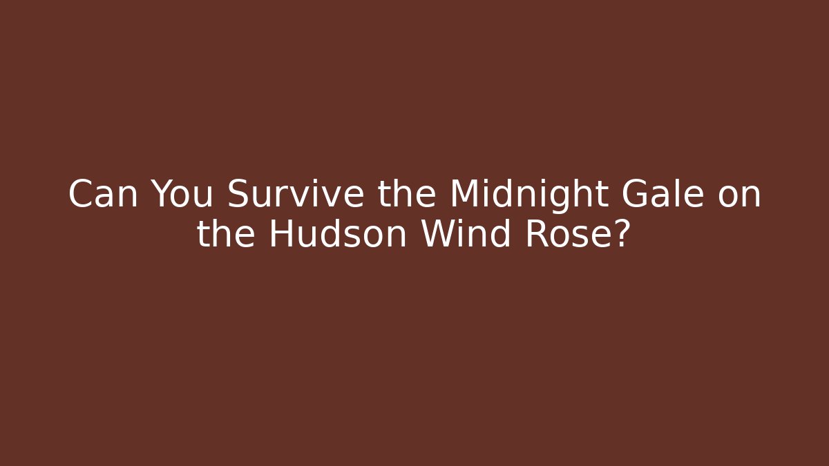Can You Survive the Midnight Gale on the Hudson Wind Rose?