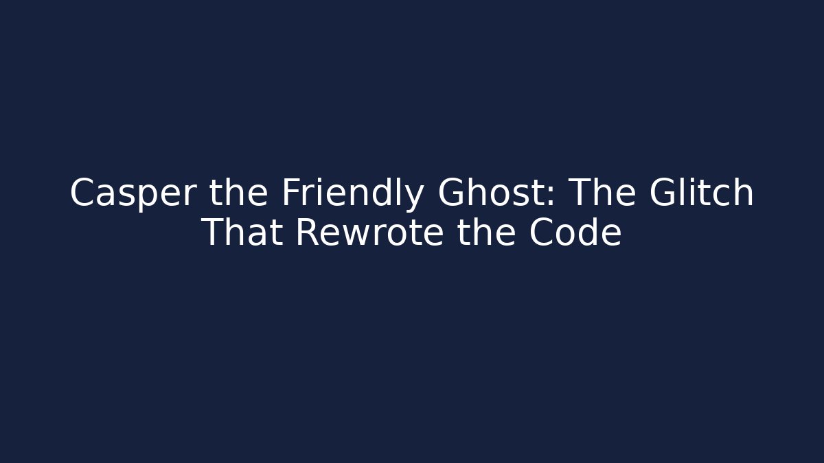 Casper the Friendly Ghost: The Glitch That Rewrote the Code