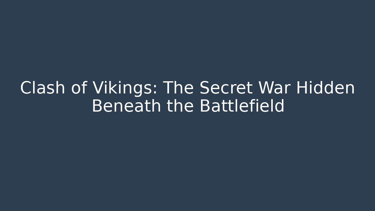 Clash of Vikings: The Secret War Hidden Beneath the Battlefield