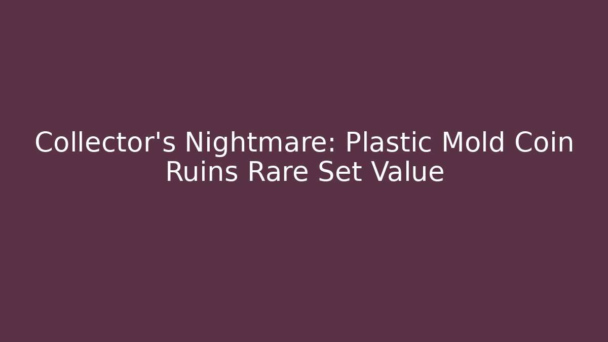 Collector's Nightmare: Plastic Mold Coin Ruins Rare Set Value