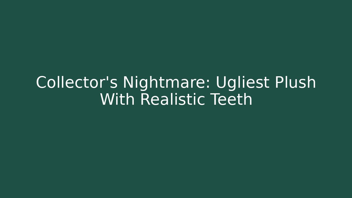 Collector's Nightmare: Ugliest Plush With Realistic Teeth