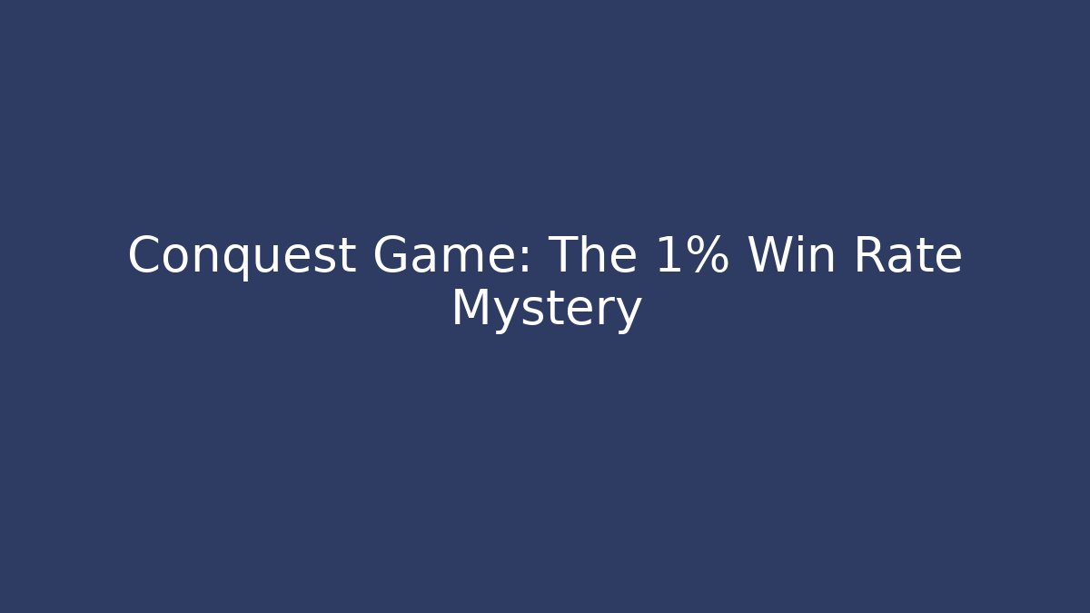 Conquest Game: The 1% Win Rate Mystery