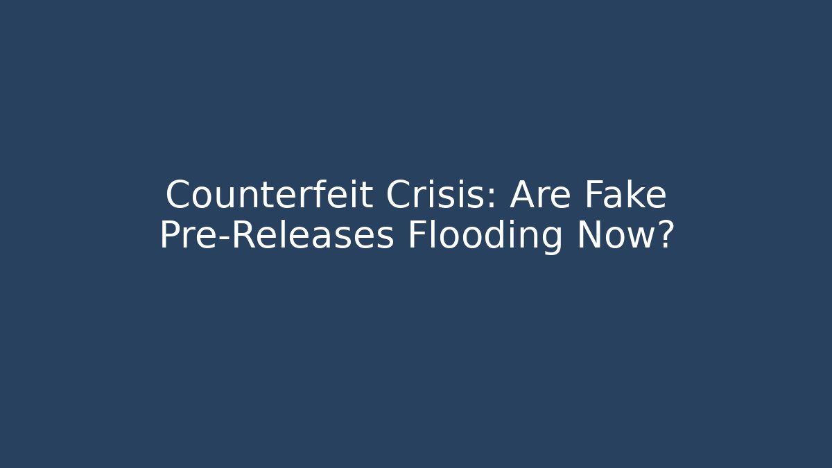 Counterfeit Crisis: Are Fake Pre-Releases Flooding Now?