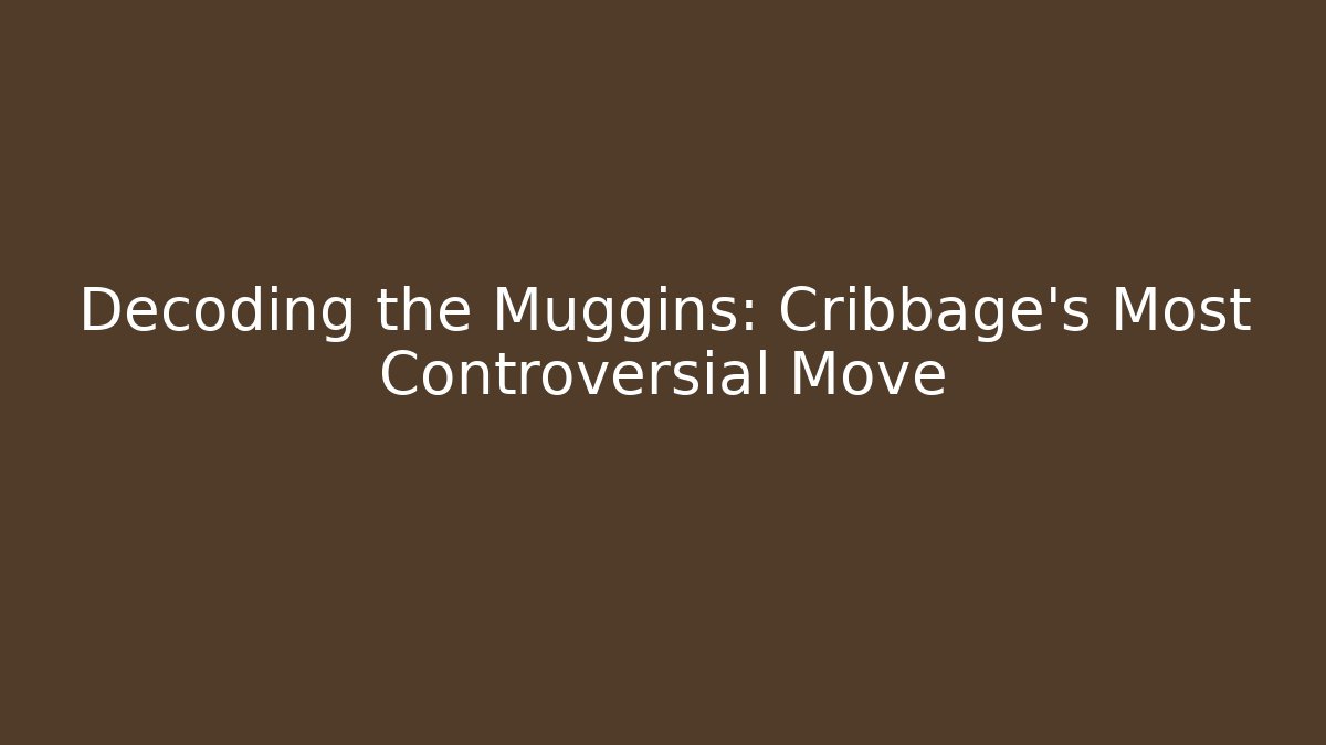 Decoding the Muggins: Cribbage's Most Controversial Move