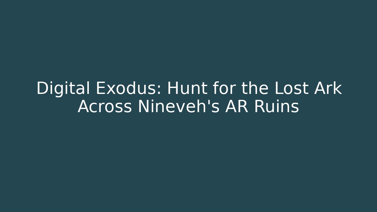 Digital Exodus: Hunt for the Lost Ark Across Nineveh's AR Ruins