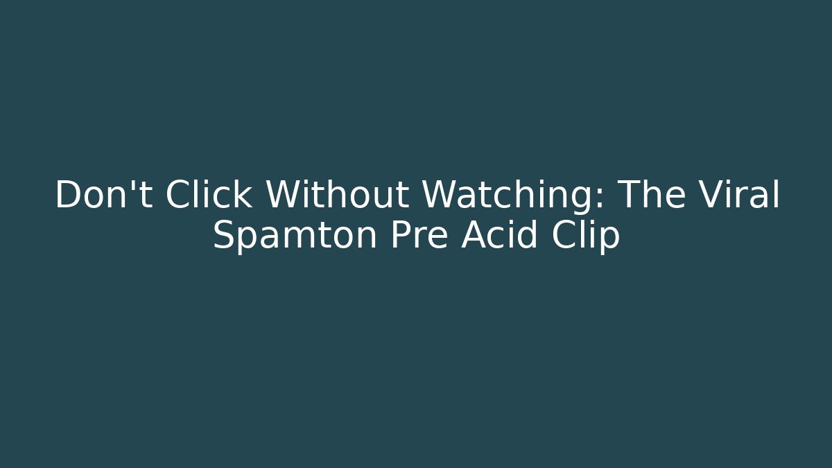 Don't Click Without Watching: The Viral Spamton Pre Acid Clip
