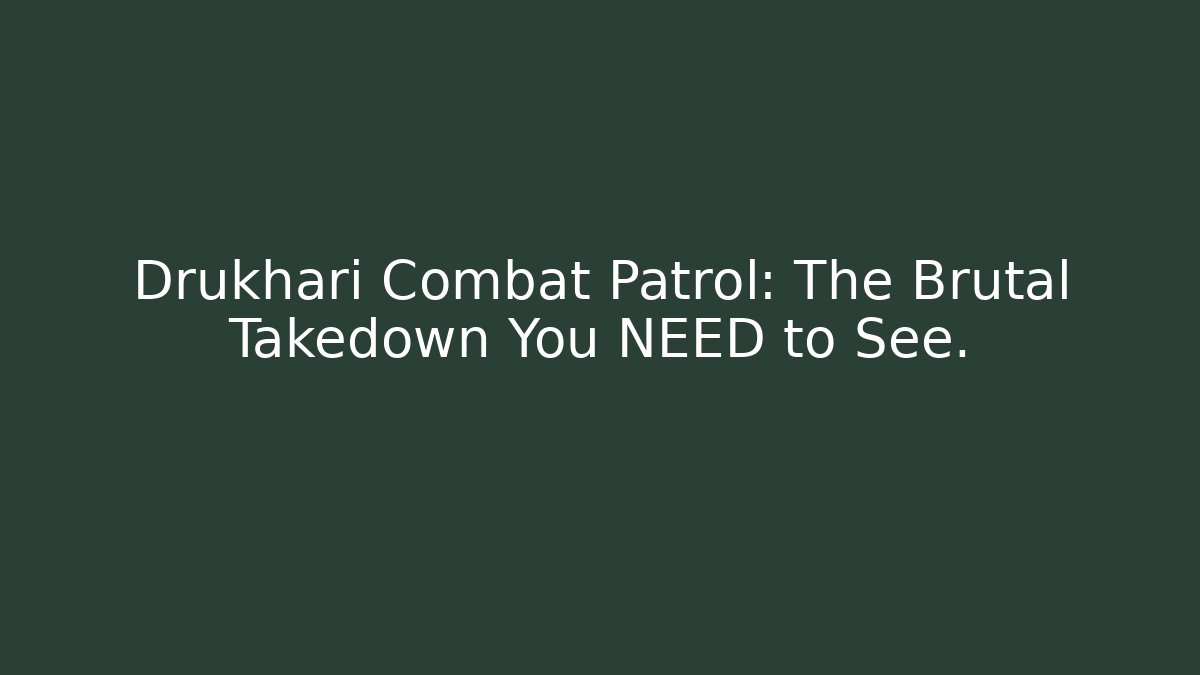Drukhari Combat Patrol: The Brutal Takedown You NEED to See.