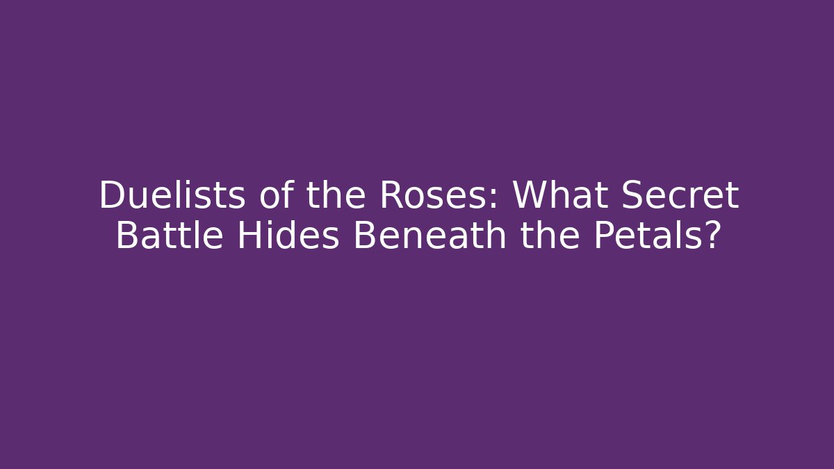 Duelists of the Roses: What Secret Battle Hides Beneath the Petals?