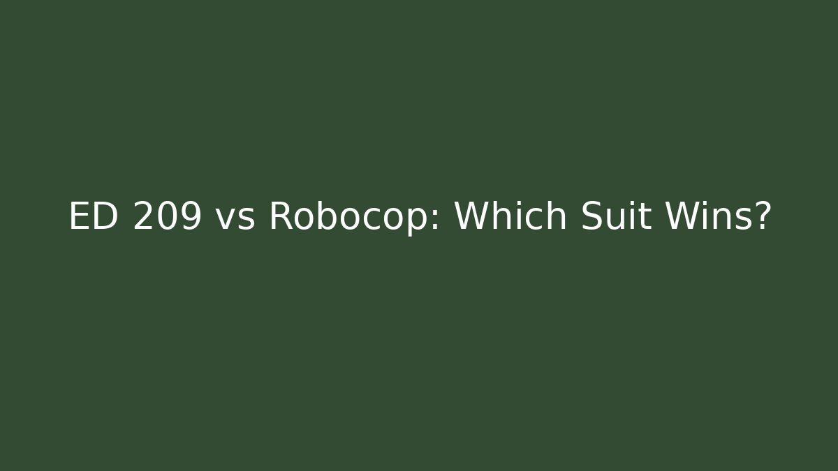 ED 209 vs Robocop: Which Suit Wins? - Método de Aprovação