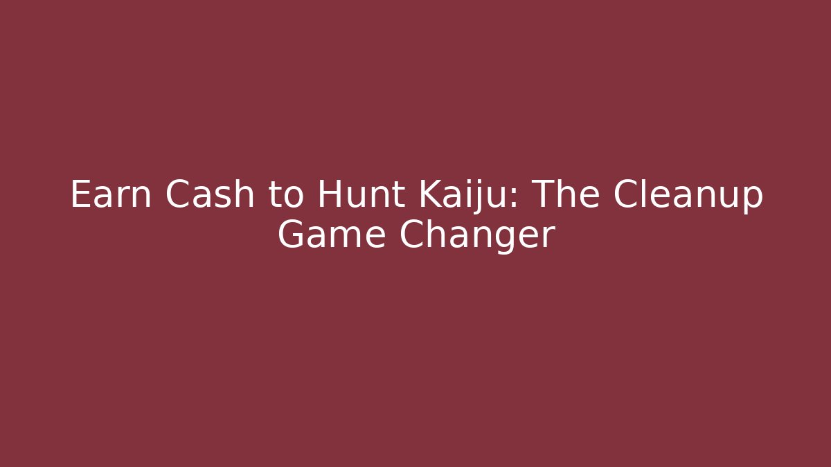 Earn Cash to Hunt Kaiju: The Cleanup Game Changer
