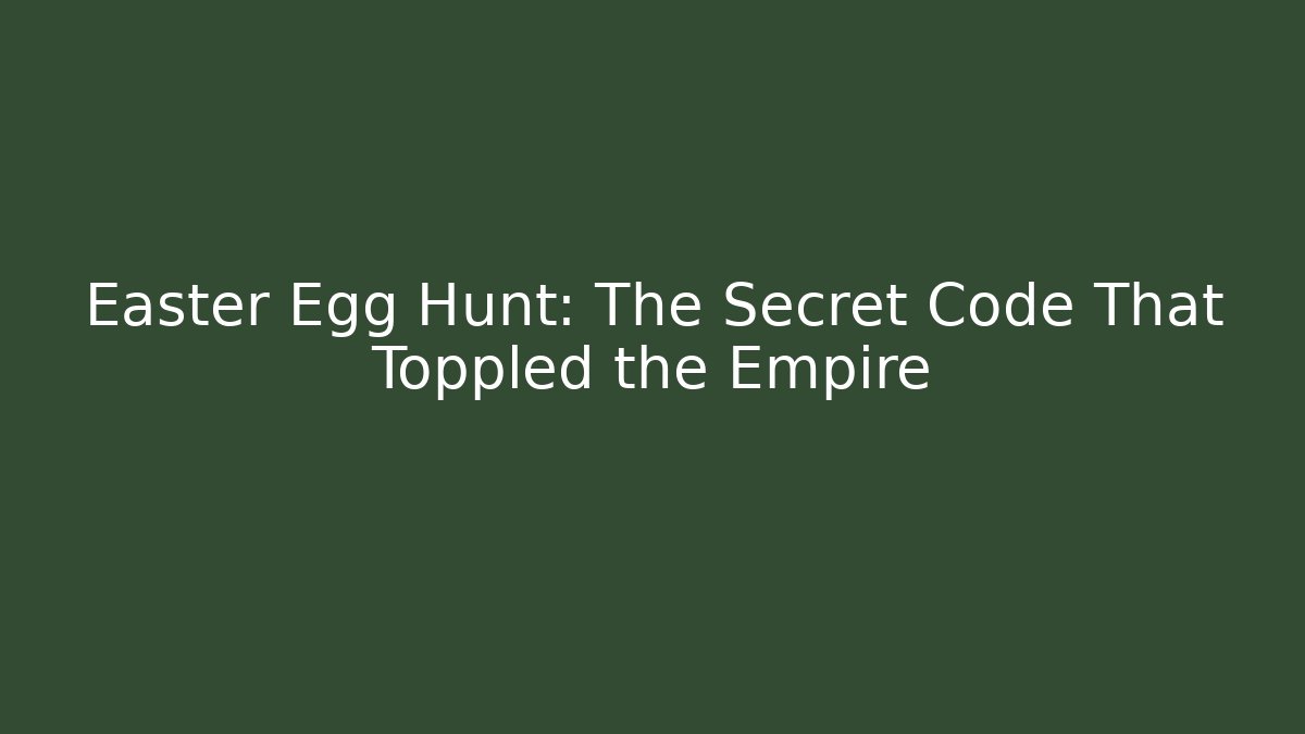 Easter Egg Hunt: The Secret Code That Toppled the Empire