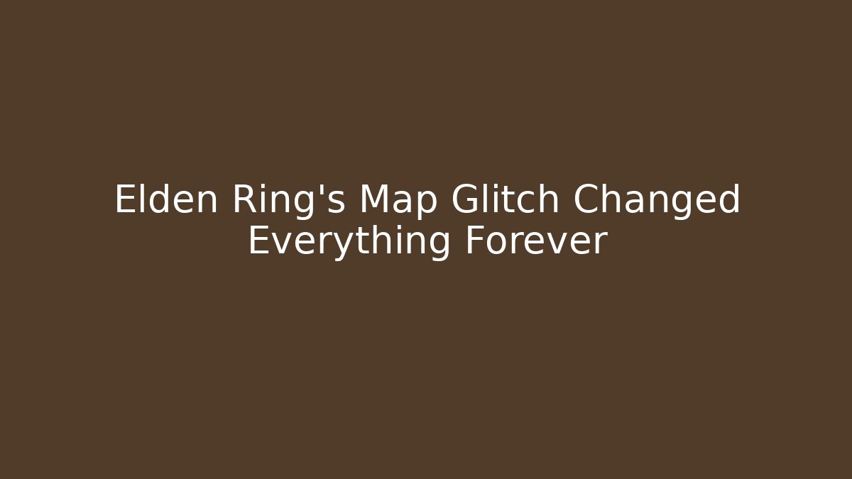 Elden Ring's Map Glitch Changed Everything Forever - Método de Aprovação