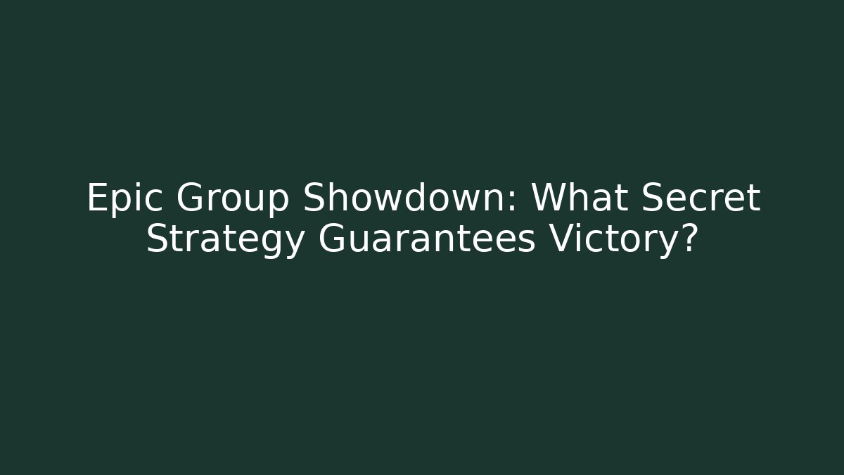 Epic Group Showdown: What Secret Strategy Guarantees Victory? - Método de Aprovação