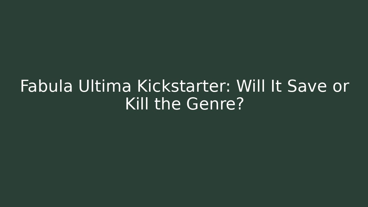 Fabula Ultima Kickstarter: Will It Save or Kill the Genre? - Método de Aprovação