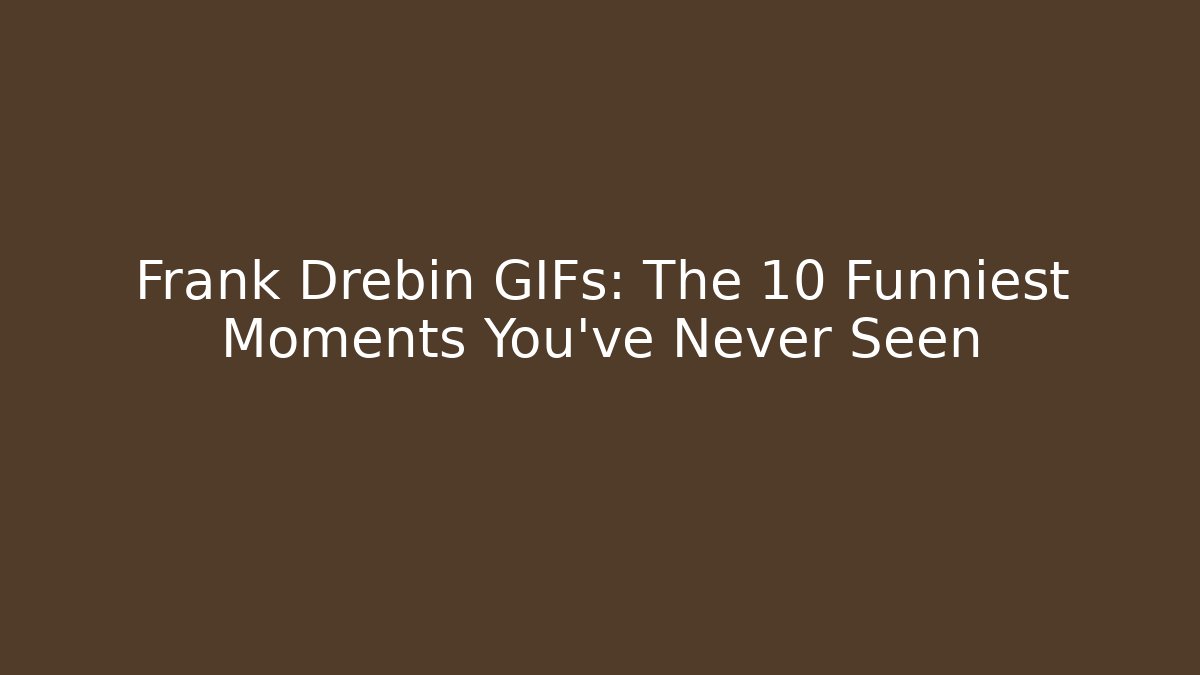 Frank Drebin GIFs: The 10 Funniest Moments You’ve Never Seen