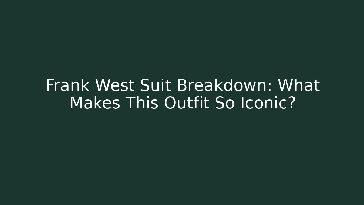 Frank West Suit Breakdown: What Makes This Outfit So Iconic?