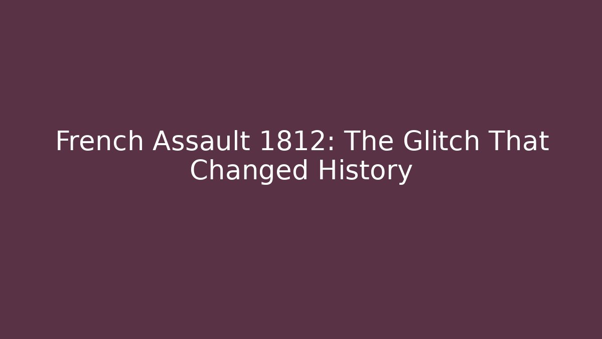 French Assault 1812: The Glitch That Changed History