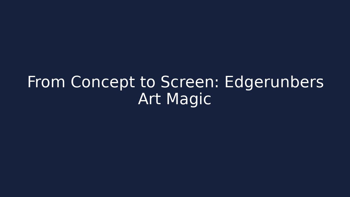 From Concept to Screen: Edgerunbers Art Magic