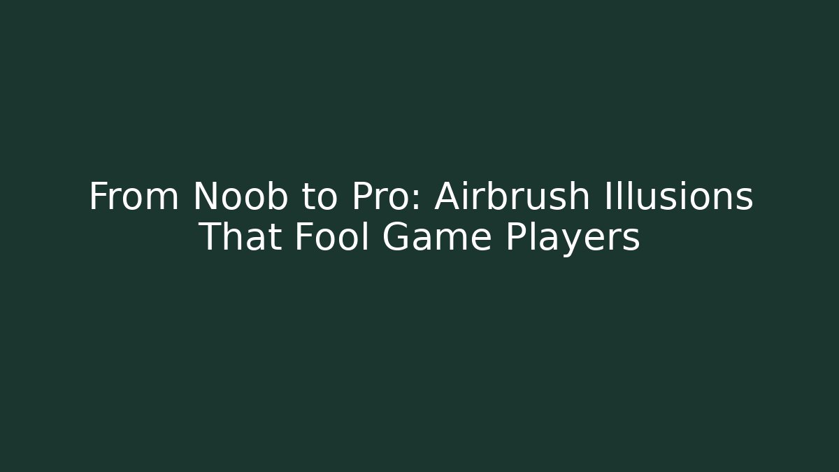 From Noob to Pro: Airbrush Illusions That Fool Game Players