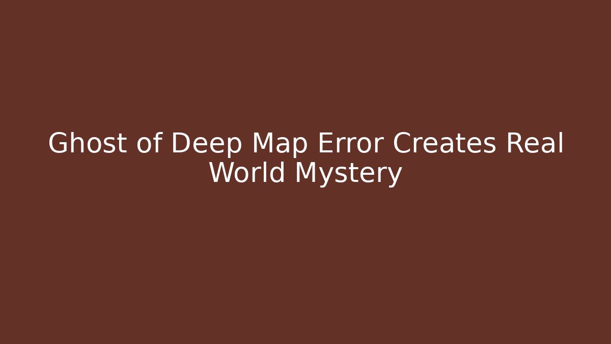 Ghost of Deep Map Error Creates Real World Mystery - Método de Aprovação