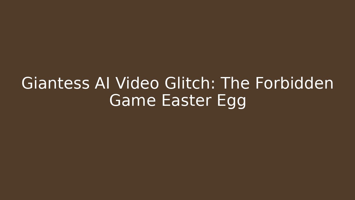 Giantess AI Video Glitch: The Forbidden Game Easter Egg