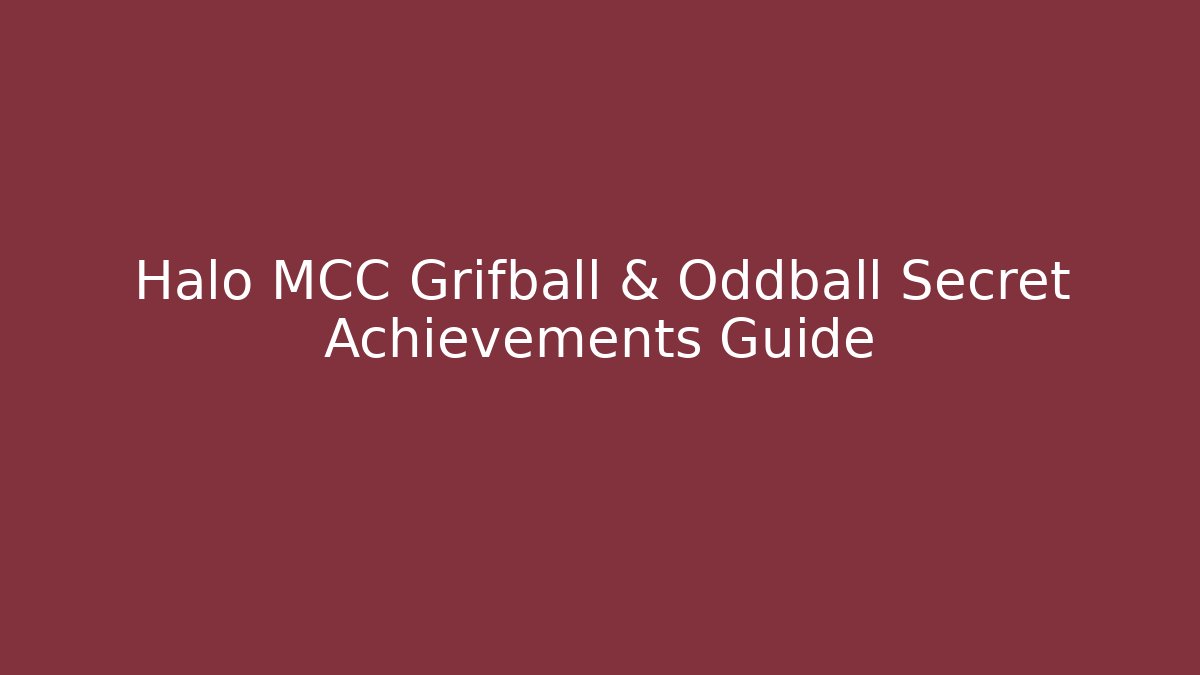 Halo MCC Grifball & Oddball Secret Achievements Guide - Método de Aprovação