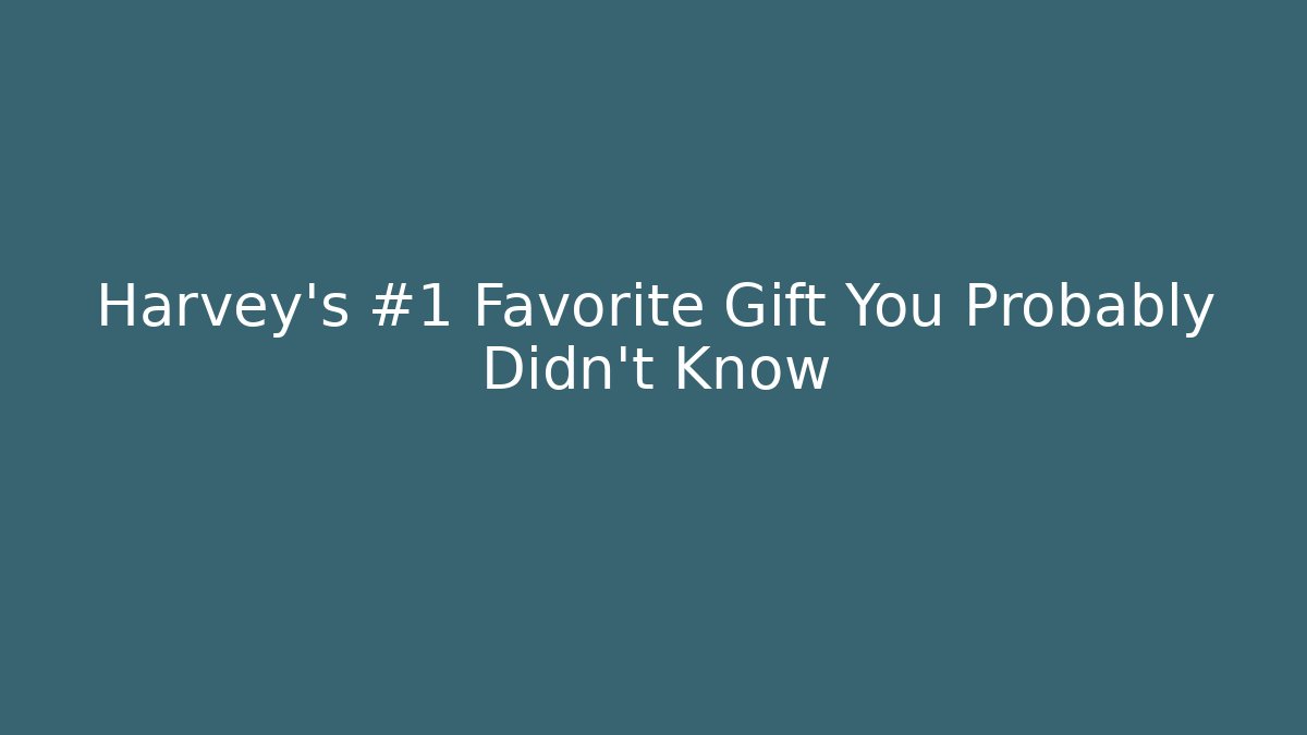 Harvey's #1 Favorite Gift You Probably Didn't Know