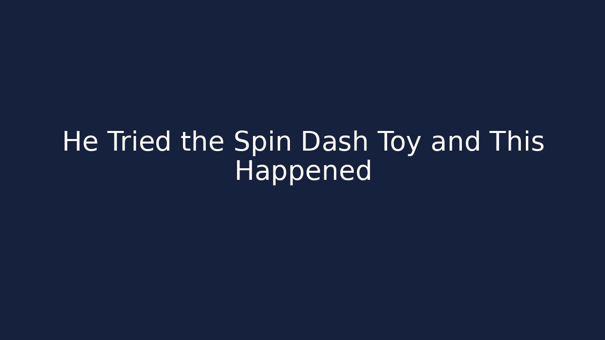 He Tried the Spin Dash Toy and This Happened