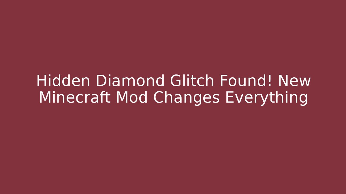 Hidden Diamond Glitch Found! New Minecraft Mod Changes Everything - Método de Aprovação