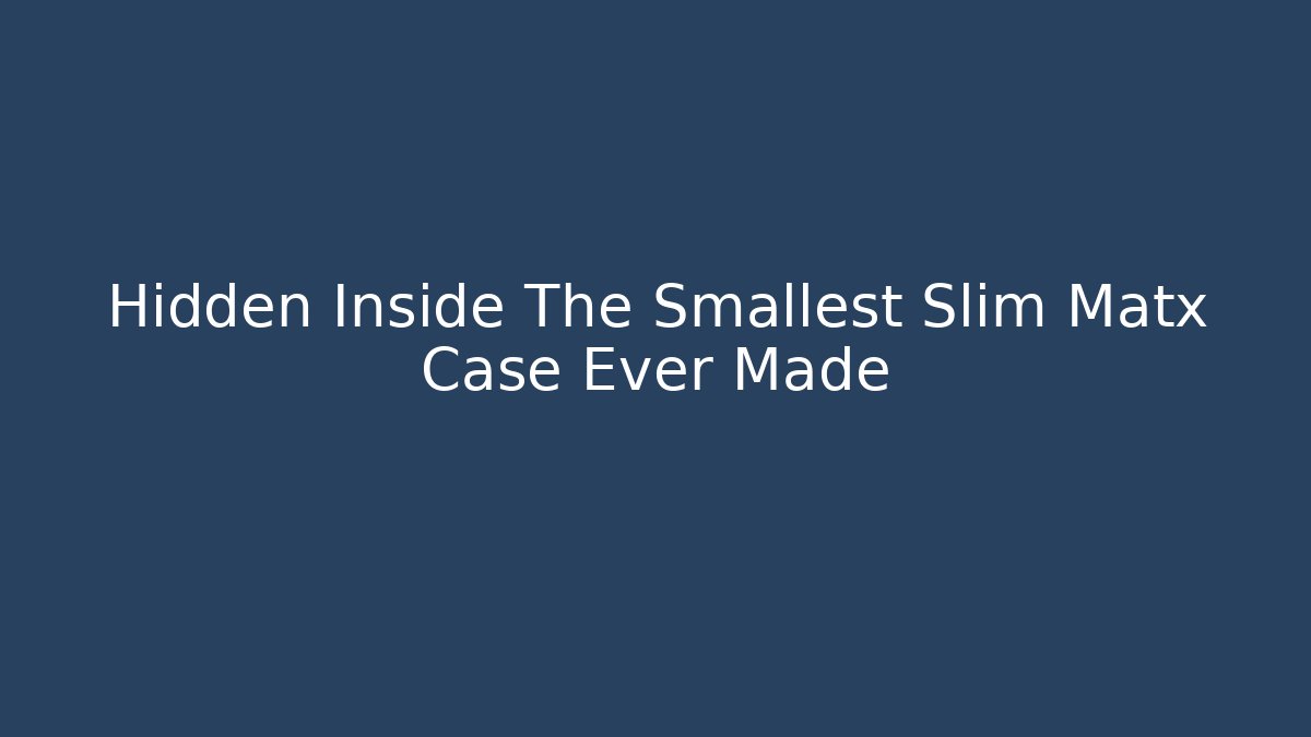 Hidden Inside The Smallest Slim Matx Case Ever Made