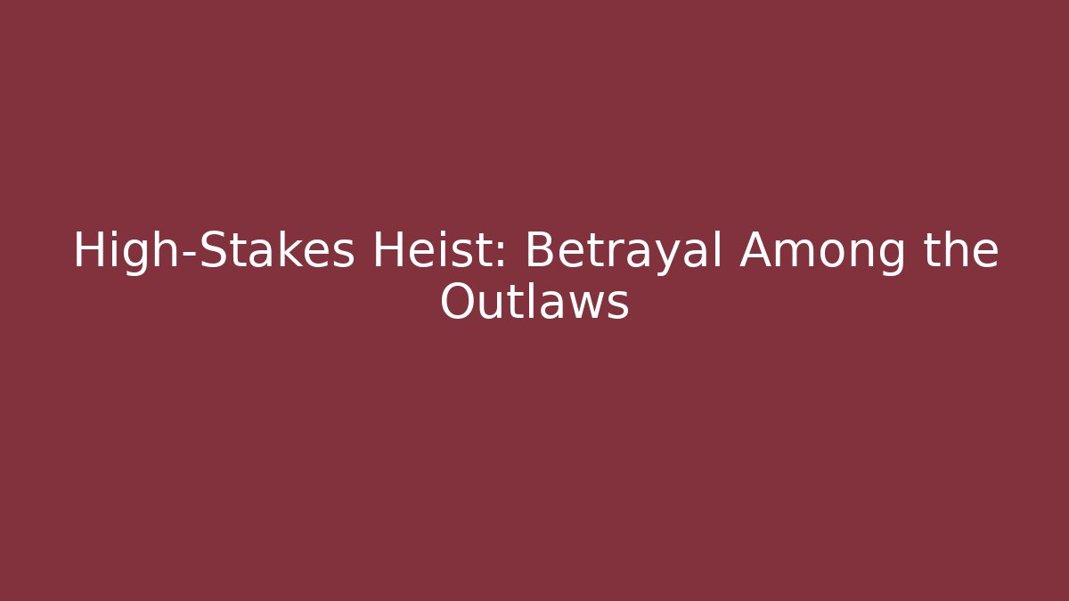 High-Stakes Heist: Betrayal Among the Outlaws