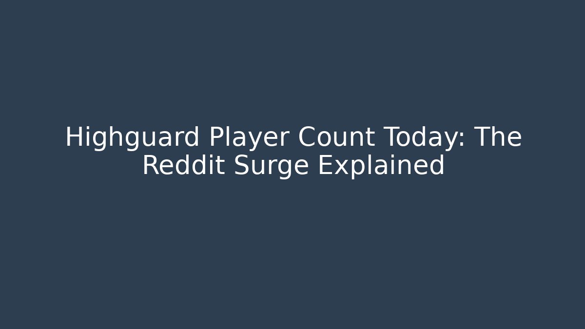 Highguard Player Count Today: The Reddit Surge Explained